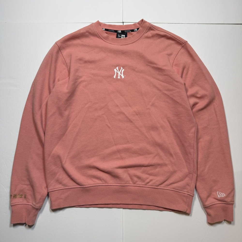 Rare New York Yankees Sweatshirt Womens XS Pink New Era Crewneck Pulloverโ